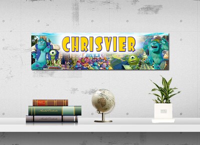 Monsters University - Personalized Poster with Your Name, Birthday Banner, Custom Wall Décor, Wall Art - image1
